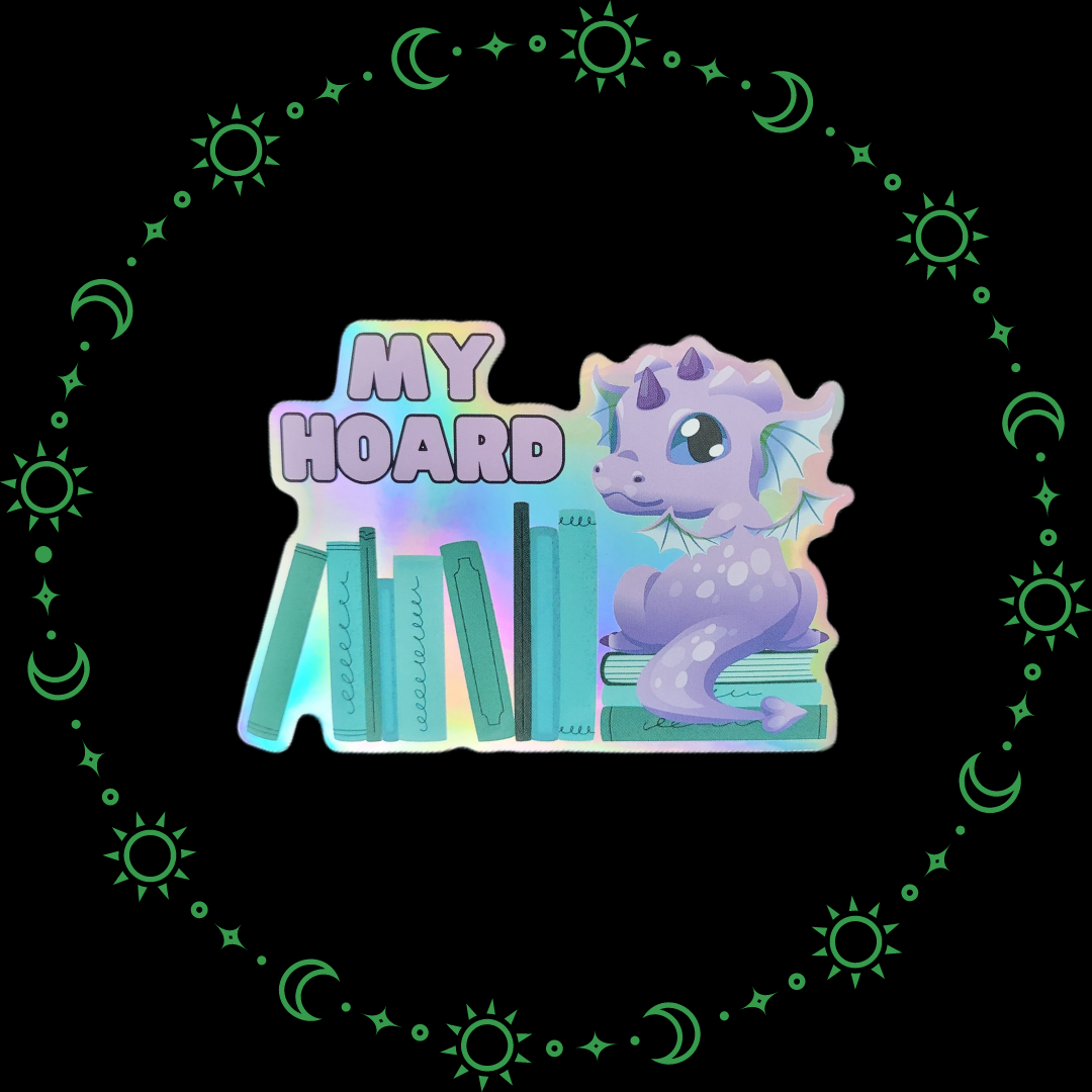 My Hoard Book Dragon Sticker